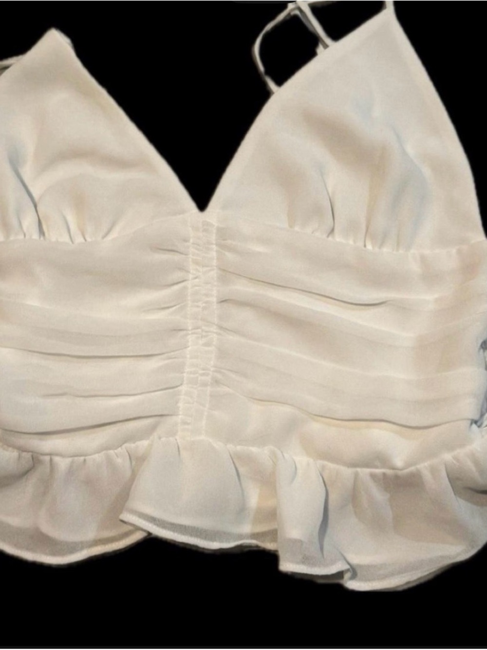 Wilfred White Ruffled Bandeau Camisole